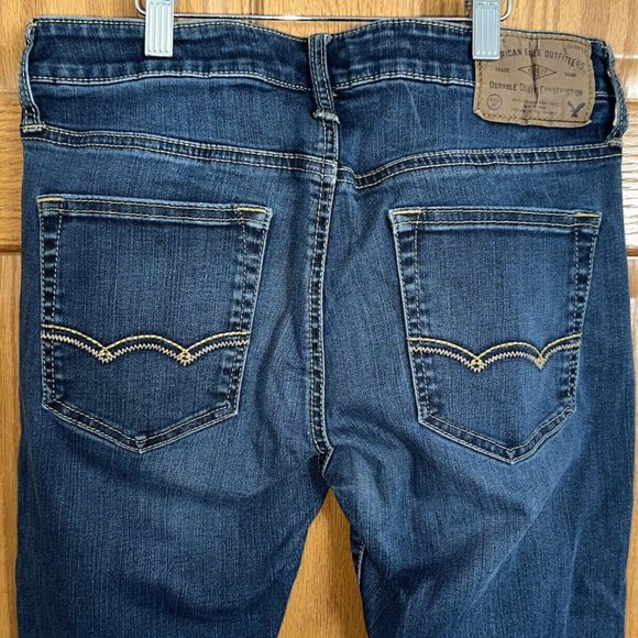 American Eagle Mens 30x32 Extreme Flex Slim Blue Jeans (meas. 28x30") - Picture 4 of 7